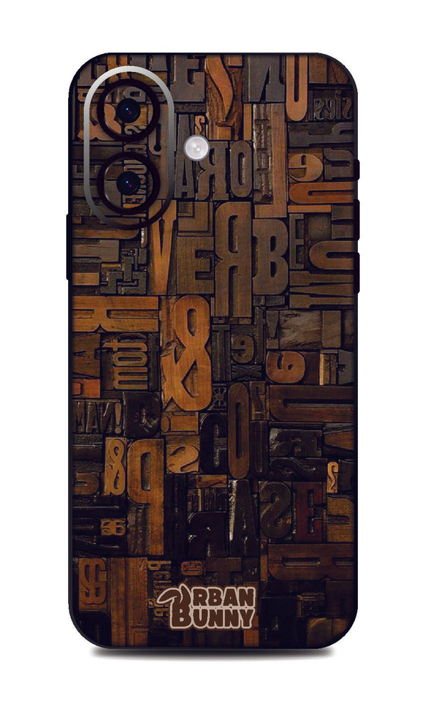 Iphone 16 Plus Wood Words